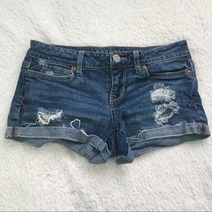 Aeropostale | Distressed Jean Shorts